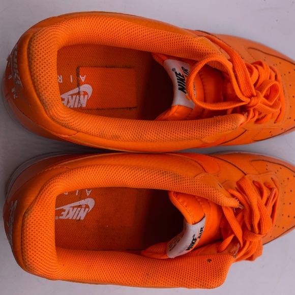 Nike Air Force 1 AF1 Mens 18 Low Top Sneakers Total Orange Neon BQ5360-800 - Picture 10 of 12